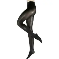 Esprit Cotton eenkleurig katoen panty dames zwart - maat 44-46