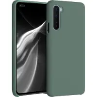 Kwmobile telefoonhoesje geschikt voor OnePlus Nord - Hoesje met siliconen coating - Smartphone case in dennengroen