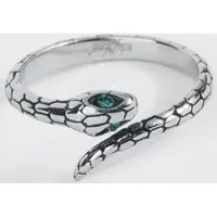 EtNox - Gothic Ring - Schlange - voor Vrouwen - zilverkleurig - Maat 59