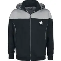 Star Trek Vest met capuchon - Picard - S tot 3XL - voor Mannen - zwart-grijs - Maat L