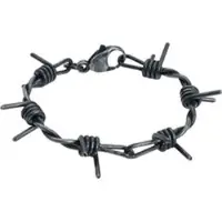 EtNox hard and heavy Armband - Barbed Wire - zilverkleurig - Maat Standard