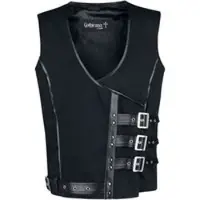 Gothicana by EMP - Gothic Bodywarmer - Akephalos - S tot XXL - voor Mannen - zwart - Maat XL