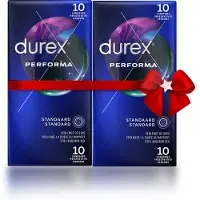 Durex Condooms - Performa met vertragend effect 10st x2 - Voordeelverpakking - Cadeau voor man en vrouw