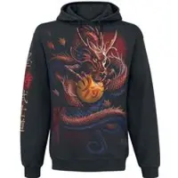 Spiral - Gothic Trui met capuchon - Samurai - S tot XXL - voor Mannen - zwart | Maat M