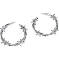Black premium by emp - Gothic Oorbel - Barbed wire - voor Vrouwen - zilverkleurig - Maat Standard