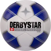 Derbystar Futsal Speed Zaalvoetbal Maat 4 Wit Blauw Zwart