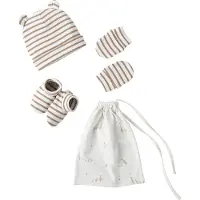 Vertbaudet Set muts + wanten + slofjes + babytas voor baby, aanpasbaar cappuccino