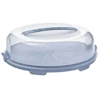 Rotho fresh taartdoos 34.5x35.5x11.6 cm horizon blauw/transparant