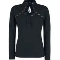 Poizen Industries - Gothic Shirt met lange mouwen - Amoret Top - XS tot M - voor Vrouwen - zwart | Maat M