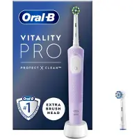 Oral-B - Vitality Pro CA HBOX Paarse Elektrische Tandenborstel + Extra Navulling