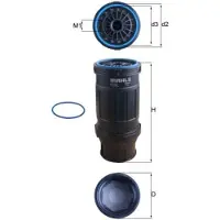 MAHLE ORIGINAL KC 652D Brandstoffilter
