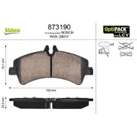 Valeo 873190 Remblokken