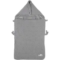 Meyco Baby Knots voetenzak - grey - 40x82cm