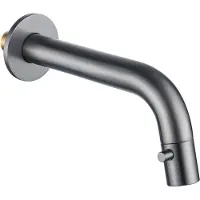 FortiFura Calvi Fonteinkraan - inbouw - uitloop 19.5cm - inkortbaar - Geborsteld Gunmetal PVD SW1108831