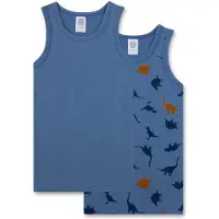 Sanetta Onderhemd navy / duifblauw / karamel
