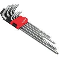 YATO Torx sleutel YT-0512 praktisch Lengte CR-V - Chroom Vanadium Staal - Maten t10-T50