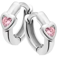 The Jewelry Collection Zilveren Klapoorringen hart zirkonia 1017984