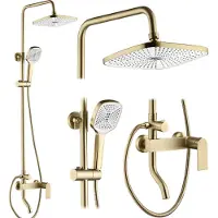 REA My1902-77Gg Storm Regendouche Geborsteld Goud 144Cm