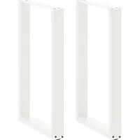 vidaXL Bartafelpoten 2 st U-vormig 60x(90-91)cm staal wit