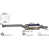 ERNST 390101 Uitlaat middendemper