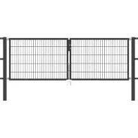 Alberts Deur met dubbel hek Flexo 300 cm breedte (150 cm + 150 cm), in verschillende hoogten