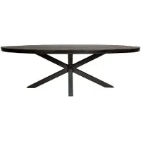 Starfurn Eetkamertafel Denver Zwart Ovaal 160cm
