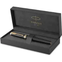Parker Ingenuity Rollerballpen | Core-collectie | Zwart met gouden afwerking | Zwarte inkt | fijne punt | Geschenkdoos
