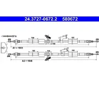 Ate 24.3727-0672.2 Handremkabel