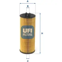 Ufi 25.204.00 Oliefilter
