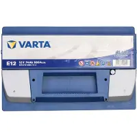 Varta Accu Blue Dynamic E12 74 Ah voor o.a. CADILLAC, CHEVROLET, CHRYSLER, DODGE, FERRARI, FIAT, FORD, FORD USA, HYUNDAI, JEEP, LAMBORGHINI, LANCIA, LDV, NISSAN, OPEL, TVR