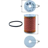MAHLE ORIGINAL KX 9D Brandstoffilter