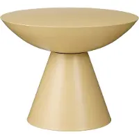 Mica Decorations Celise Bijzettafel - H44 x Ø59 cm - Metaal - Beige
