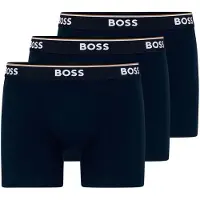 BOSS BOSSvoor mannen. 50475282 Set van 3 marine logo boxers (XL), Homewear, Katoen, Marineblauw