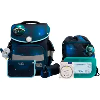 School-mood Timeless Pro Schooltas set 7-delig blauw
