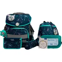 School-mood Timeless Pro Schooltas set 7-delig petrol