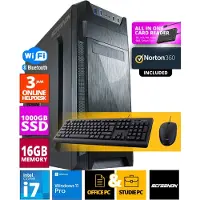 Screenon Intel Budget Office PC SET - Office PC + Muis + Toetsenbord - Inclusief Norton 360 & USB SD Card Reader + WiFi & Bluetooth