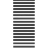 vidaXL Zebra rolgordijn 100x230 cm stofbreedte 95,9 cm zwart