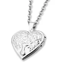 Montebello Ketting Arinda - 316L Staal - Hart - Medaillon - ∅30mm - 45cm