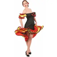 Vegaoo - Driekleurig flamenco danseres kostuum voor dames
