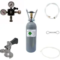 Ich-zapfe Accessoirepakket voor 1-kraans biertap - met fustkoppeling Type M, Bierslang en CO2 fles 2,0 kg