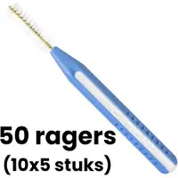 Lactona Easygrip Ragers Recht-Medium - 5mm - Lichtblauw - 10 x 5 stuks - Voordeelverpakking