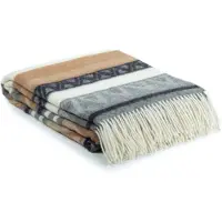 Most - Wollen plaid Triangel - 100% Nieuw-Zeelandse wol - 140 x 200 cm - bruin