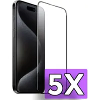 Hoco Glas Geschikt voor Apple iPhone 16 Pro Max - Screenprotector Glas Gehard - Tempered Glass - Volledige Bescherming - 5 Stuks
