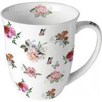 Ambiente Mok Charlotte White 400ml Wit wit Porselein Beker