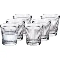 Alessandro Drinkglazen Rayas Crystal - 12x stuks - glas - 280 ml - H9 cm - waterglazen - Frisdrank - Sapglazen