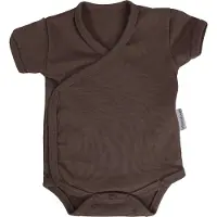 MamaLoes Chocolade Maat 62 Korte Mouw Overslag Romper ML010257