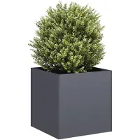 vidaXL Plantenbak 40x40x40 cm koudgewalst staal antracietkleurig