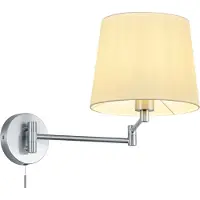 TRIO Wand lamp Lyon nikkel mat