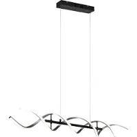 TRIO Design led hanglamp Sequence geborsteld metaal