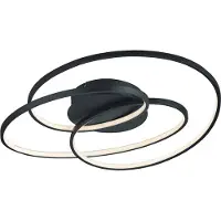 TRIO Moderne plafondlamp Gale zwart